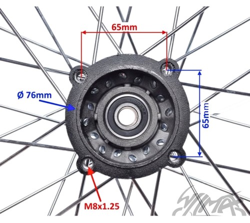 Roue arrière pour - roue, pit