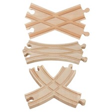 Blocs d'assemblage de voie de Train en bois, accessoires de décoration de