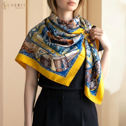 Rare vintage hermes silk scarf - hermes,