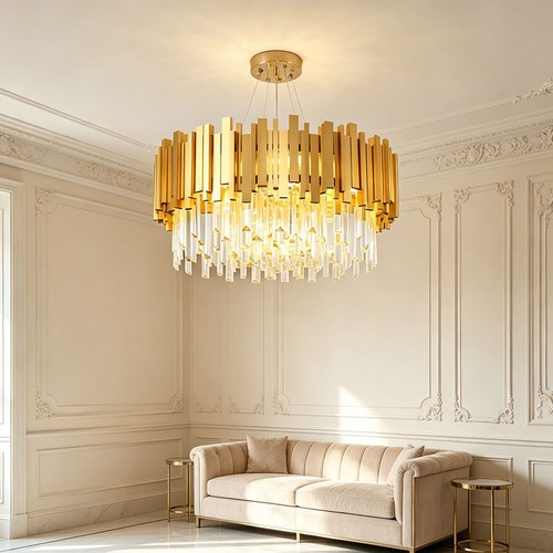 1plafonnier en cristal - en,
