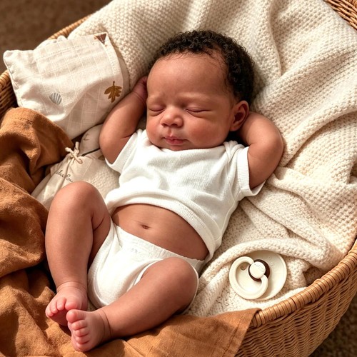 Black reborn baby doll - reborn, 18