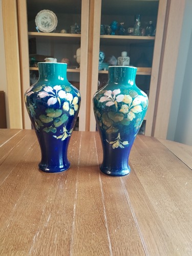 Paire vases cobalt - de,