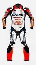 Combinaison de course moto cuir de vache Marc Marquez taille personnalisée Ho...