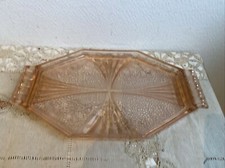 Ancien Plateau Verre Rose
