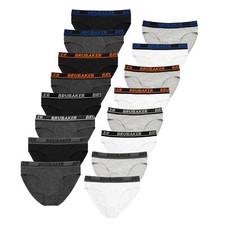 Lot de 4 Slip pour Homme Noir Gris Blance Sous-vêtements en Coton Taille M-XXL