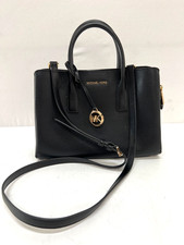 MICHAEL KORS Black Pebbled Leather Medium Shoulder Bag 11x8"