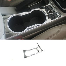 Chrome Steel Middle Console Drinking Glass Trim 1pc For Ford Escape 2013-2016