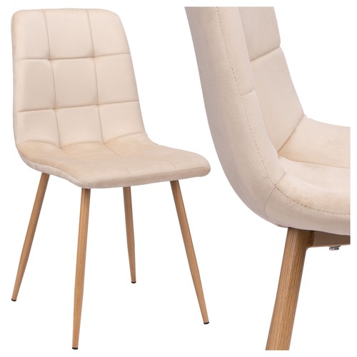 Fauteuil velours beige - velours,