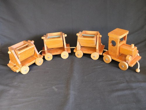 Train minier vintage bois - minier,