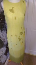 Robe longue été jaune doux créateur votre 6ème sens taille 12 excellent état
