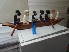 TINTIN CANOE WOODEN FIGURE 47 CM