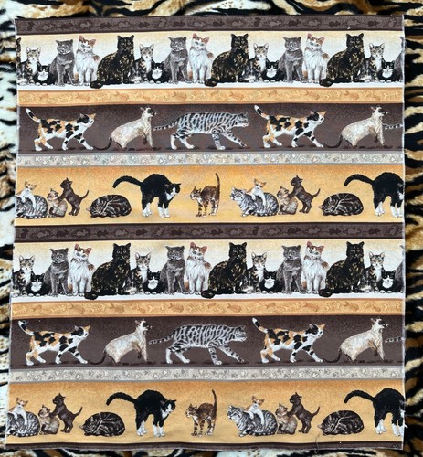 Coupon tissu chat panneau - coupon,