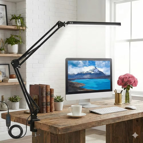 Lampe bureau led 10w bras - bureau,
