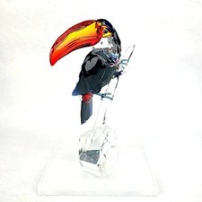 Swarovski Toucan Crystal Figurine 5493725 Large with Box and Pedestal Display