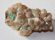 Malachite sur Quartz hyalin
