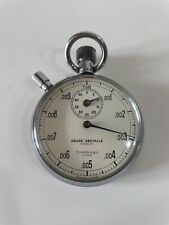 Chronomètre vintage en métal chromé Charvet Lyon Collection Fonctionne