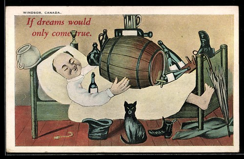 Carte postale homme dort - , avec