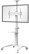 TV Support Debout pour Téléviseur à Écran Plat LCD LED Plasma 37-70 Pouces Blanc