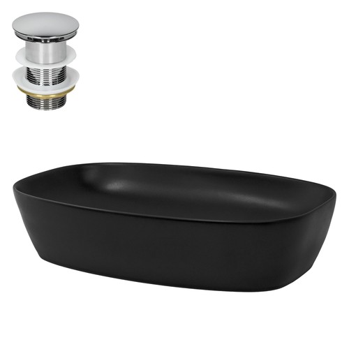 Lavabo céramique noir - , avec