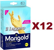 12 MARIGOLD THE LIGHT GLOVES IN PURE Natural Rubber Latex 71/2 M NON SWEATSHIRT