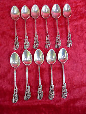 11 beautiful old spoons, teaspoons, 800 silver, grapes