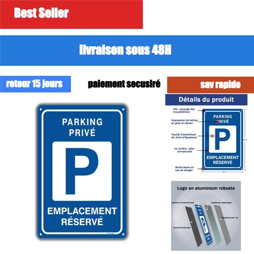 Panneau parking privé - panneau,