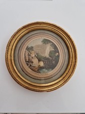 CADRE ANCIEN BOIS ROND DORÉ