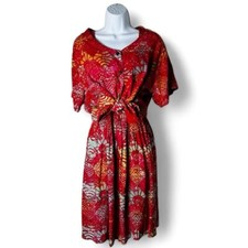 Bali Batik Women's 2-Piece Beaded Smocked Dress & Button Down Shirt - Sz. XL