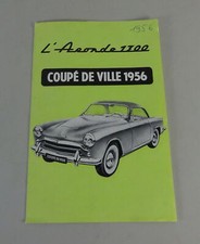 Brochure/brochure Simca Aronde 1300 Coupe de Ville status 1956