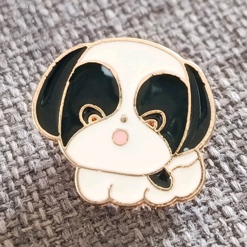 Pin chien kawaii - pin's, noir