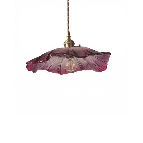 Suspension fleur verre - fleur,