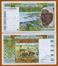 West African States, Senegal, 500 Francs, 1997, P-710K, UNC