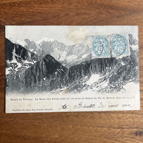 Postcard cpa massif pelvoux - cpa,