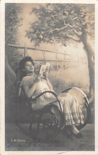 Noir blanc jeune fille - cp,