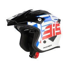 Acerbis JET ARIA GRAPHIC Jet Helmet White Blue Red Motorcycle Scooter ECE 2206