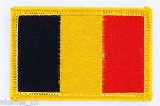 PATCH ECUSSON BRODE DRAPEAU BELGIQUE INSIGNE THERMOCOLLANT NEUF FLAG PATCHE