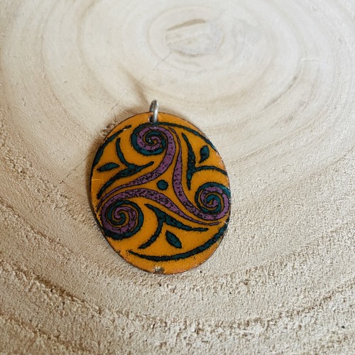 Pendentif émail artisanal
