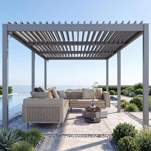 Domi 14x20ft metal louvered - 14x20ft,