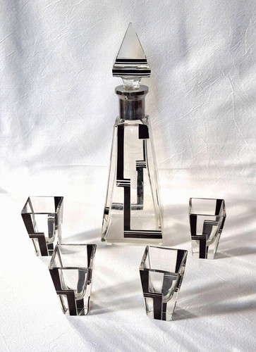 Service liqueur art déco - service, à