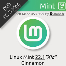 DISQUE DVD LINUX MINT 22.1 XIA 64BIT PRÉPARÉ BOOTABLE INSTALLATION & LIVE