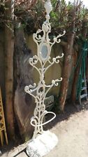OLD LARGE COAT RACK HAT UMBRELLA CAST IRON WHITE CROW 220cm