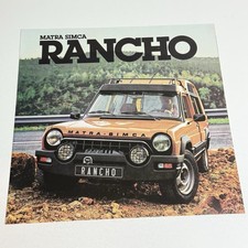 MATRA-SIMCA RANCHO / 4p folder