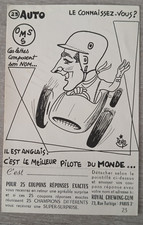 1959 Royal Chewing Gum Carte