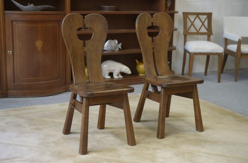 Paire chaises brutalistes - paire,