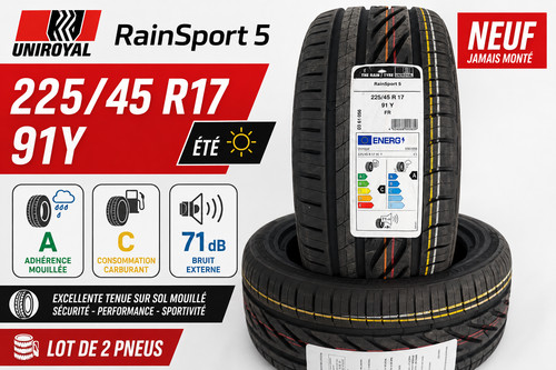 Pneus 225 r17 91y - 2x,