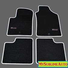 Tapis De Sol Fiat 500 Coupé Cabriolet 2007 à 2013 BLANC Logo Velours Brodé NEUFS