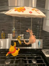 Vintage 1970's Winnie the Pooh Musical Crib Mobile Nursery Disney Tigger Eeyore