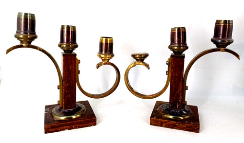 Paire bougeoirs feux en - bougeoirs, 3