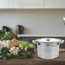  Marmite Inox Pot De Cuisson En Acier Inoxydable À Soupe Avec Couvercle