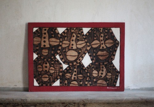 Tableau vintage panneau - , bois